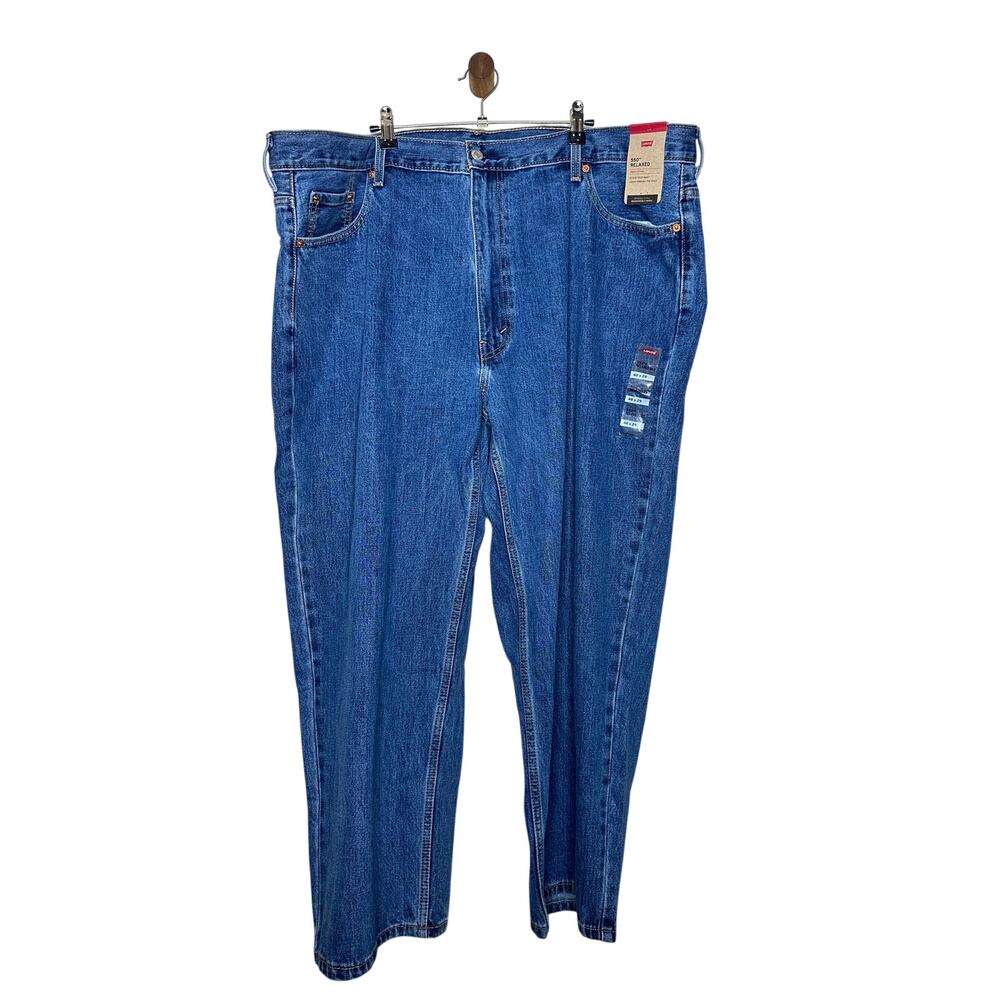 Levi’s 550 Relaxed Fit Denim Jeans Medium Wash Cotton Mens Size 48x29 NWT